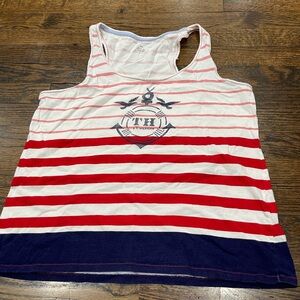 Tommy Hilfiger red White blue Striped Tank size L